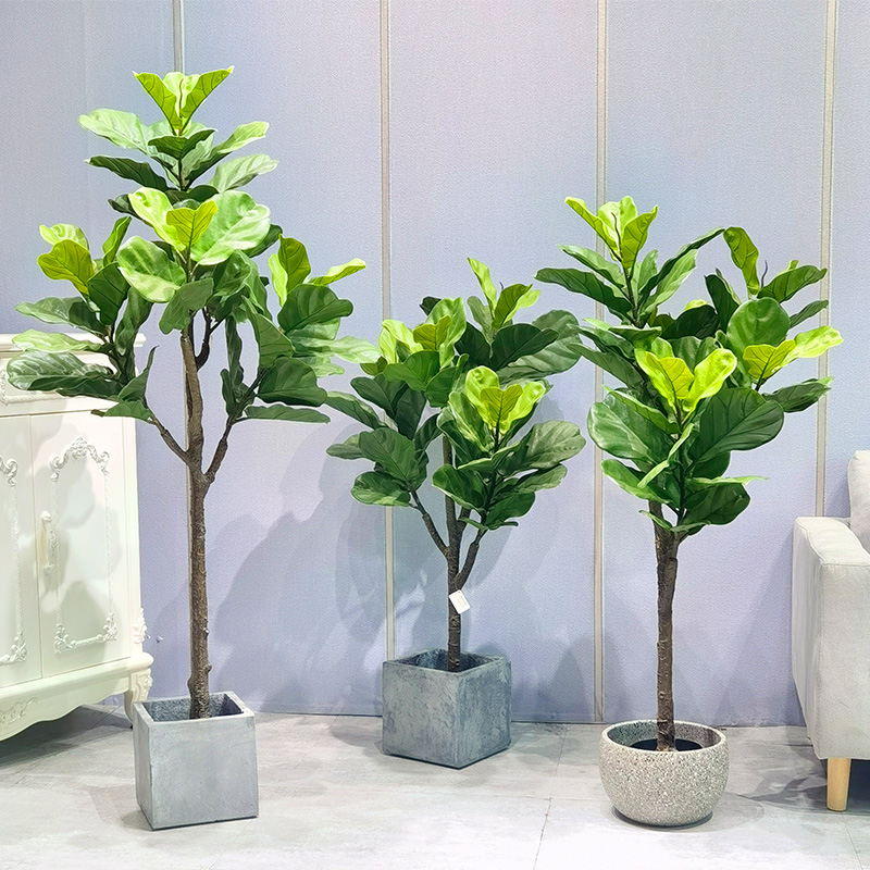 Árbol artificial al por mayor casinatural ficus duradero vívido fig-hojas de hojas para el proveedor de jardines decoración de bodas al aire libre